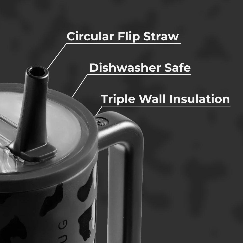 20oz Travel Mug - Black Leopard