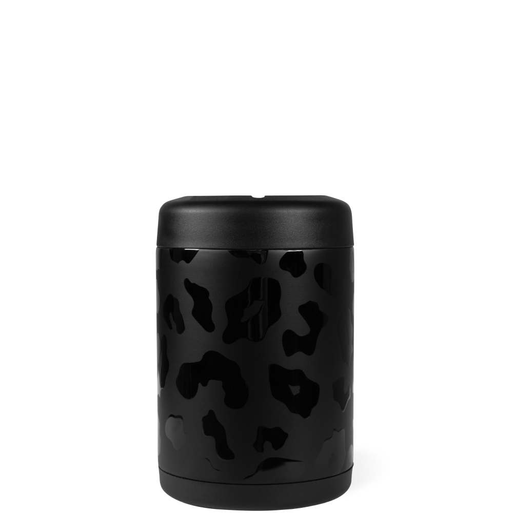 Standard Can Cooler - Black Leopard