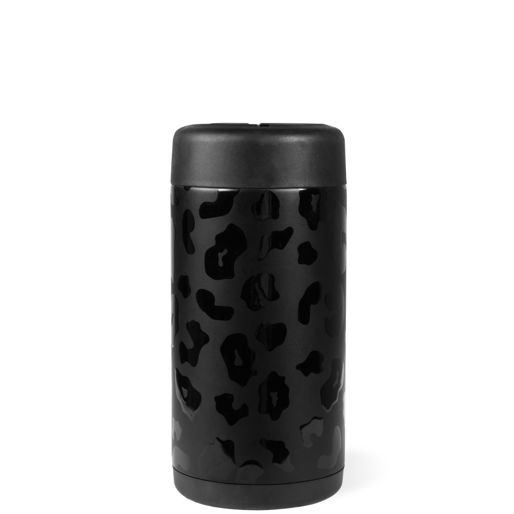Slim Can Cooler - Black Leopard