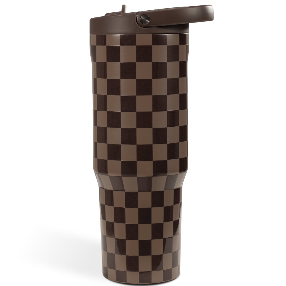 40oz Sport Bottle - Autumn Checkers