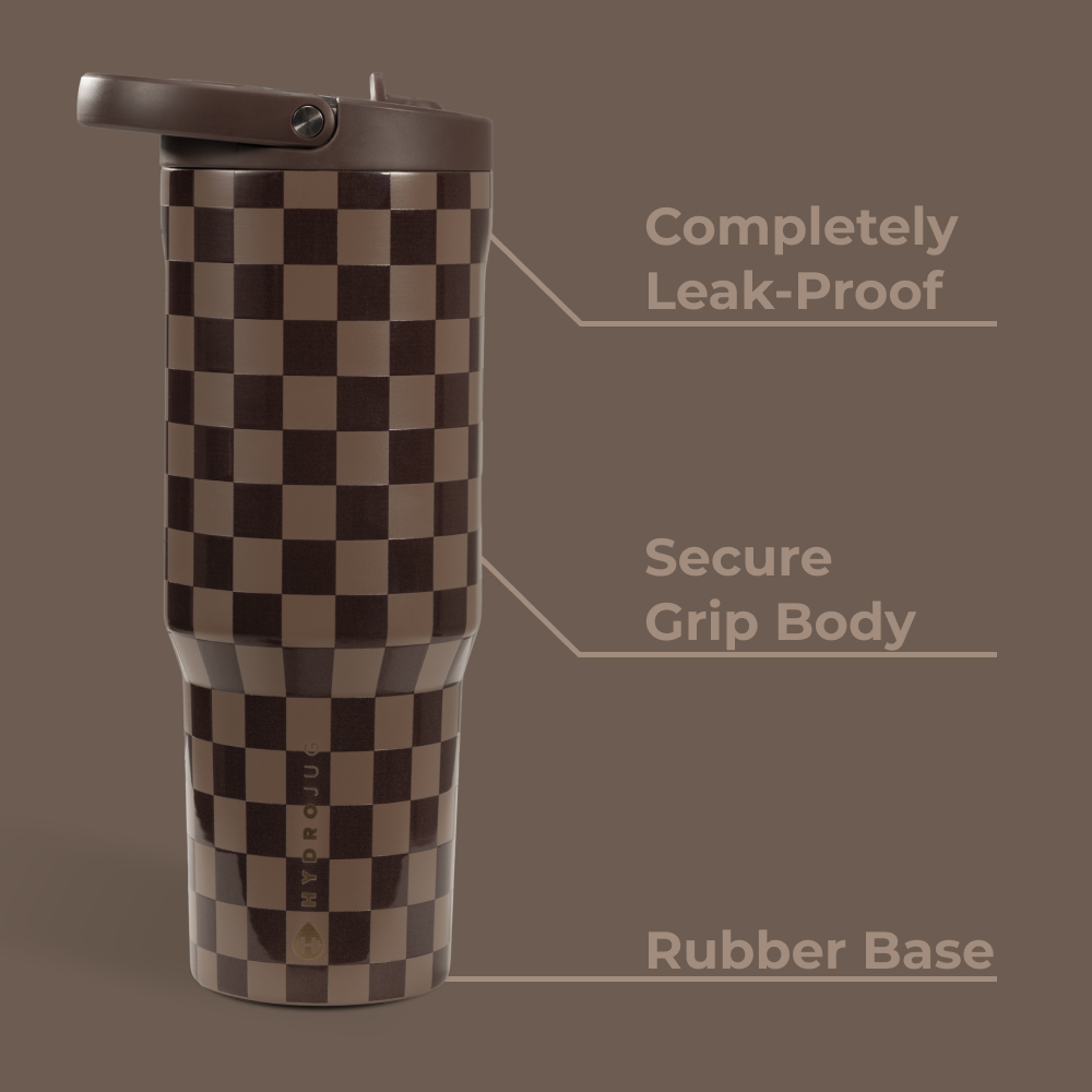 40oz Sport Bottle - Autumn Checkers