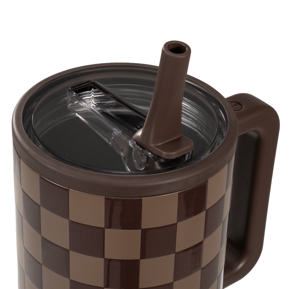 32oz Travel Mug - Autumn Checkers