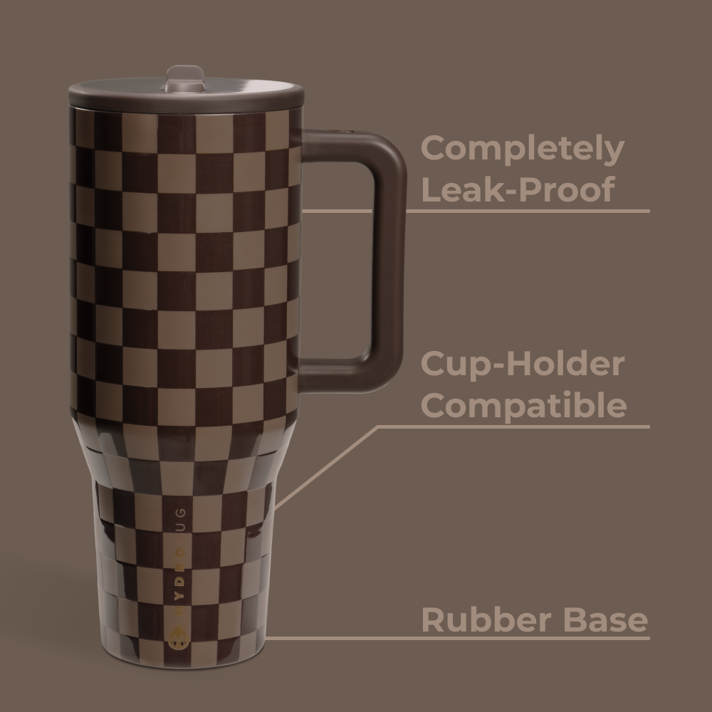 32oz Travel Mug - Autumn Checkers