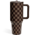 32oz Travel Mug - Autumn Checkers