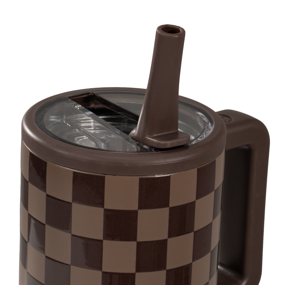 20oz Travel Mug - Autumn Checkers