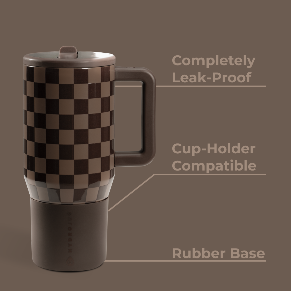 20oz Travel Mug - Autumn Checkers