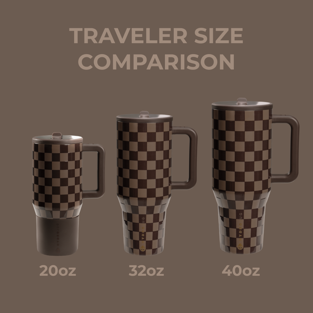 20oz Travel Mug - Autumn Checkers