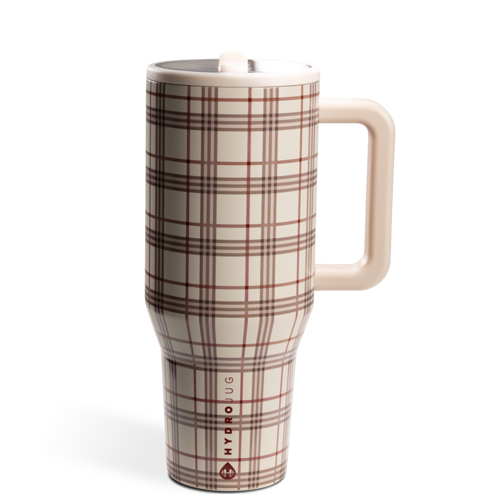 20oz Travel Mug - Autumn Checkers