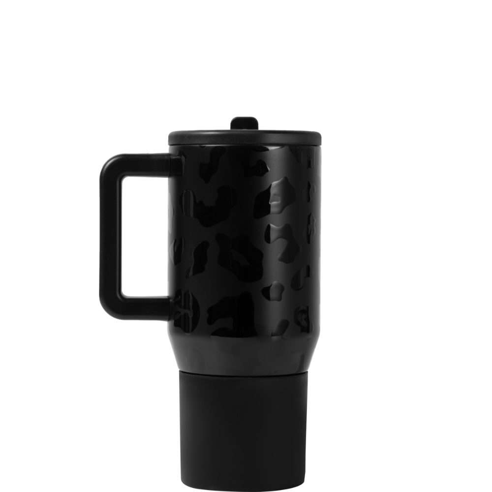 20oz Travel Mug - Black Leopard