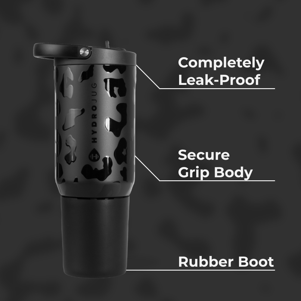 20oz Sport Bottle - Black Leopard